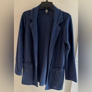 Bobeau knit blue casual jacket blazer size small